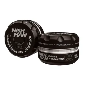 Cera para Peinar Nishman Colorante C3 Dark Black Styling 100ml